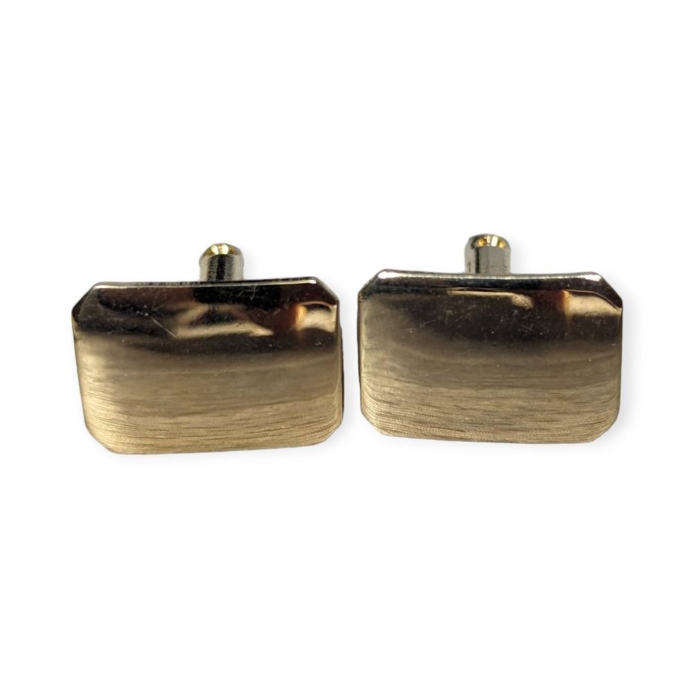 Gold Tone Men's Cuff Links